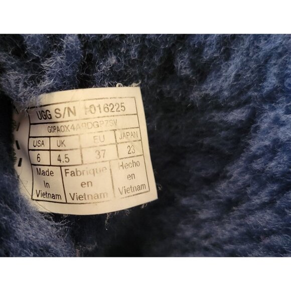 Ugg 6 Blue Leather Winter Boots Sheepskin Lined Pull On 1016225 BAILEY BOW II - Picture 3 of 10